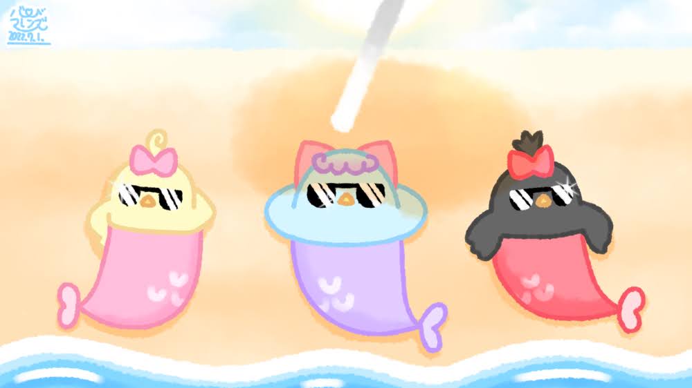 【今日のばーど】ザブ〜ん！人魚スーツ